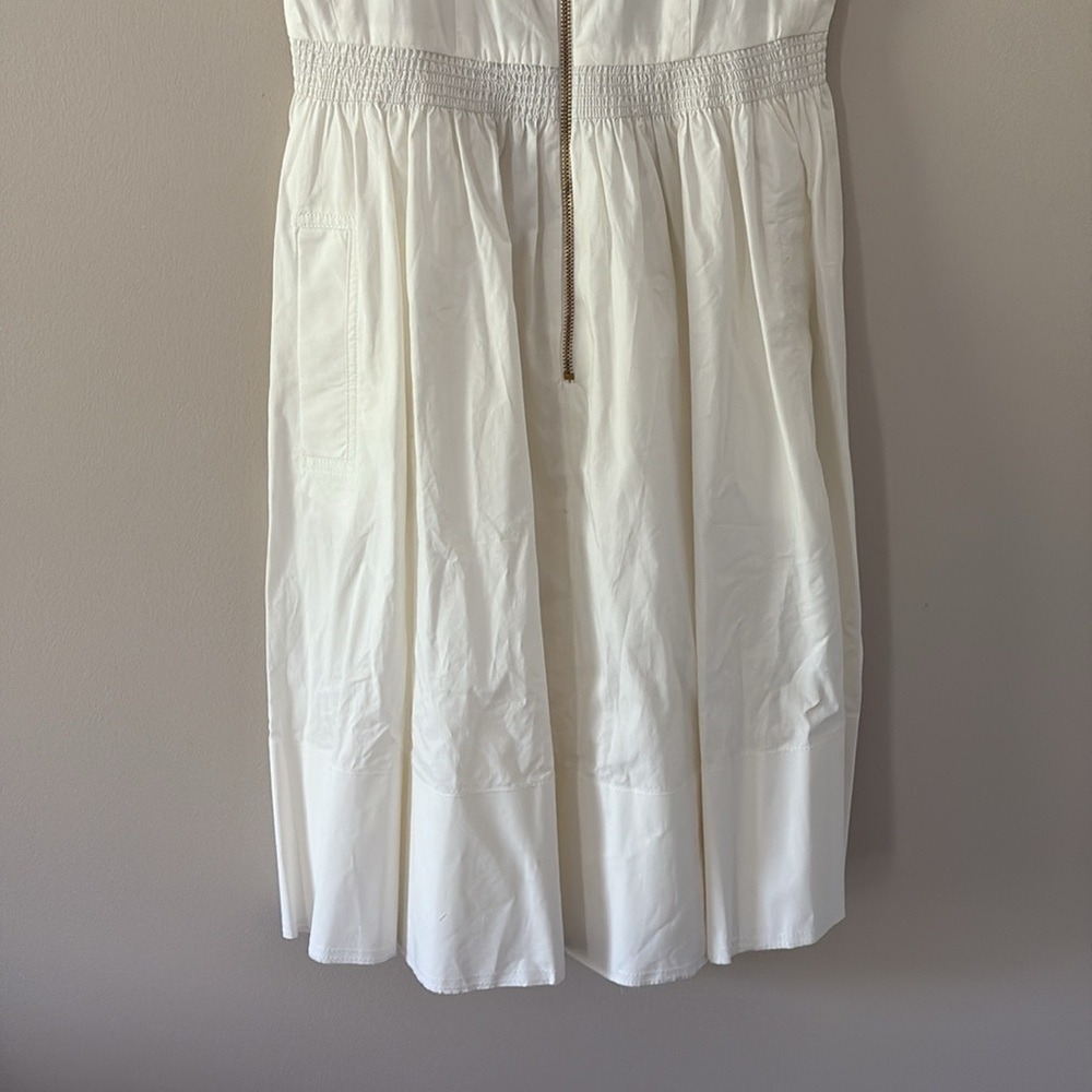 J. Crew Fit-and-flare mini dress cotton poplin structured flare hem white size 4 - Picture 4 of 14